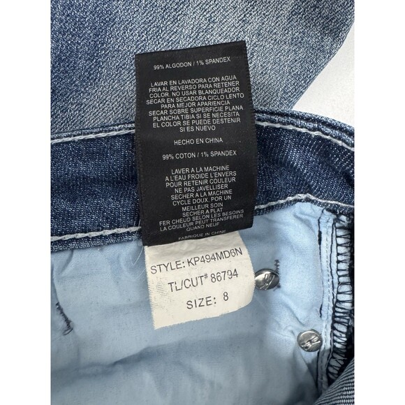 Massimo Dutti Size 10 Denim Straight Leg Mid-Rise Flair Blue Jeans - Picture 5 of 6